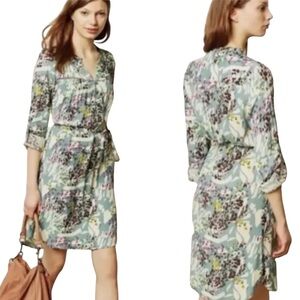 EUC Dolan Left Coast Collection Wanderlust Floral Shift Shirt Dress